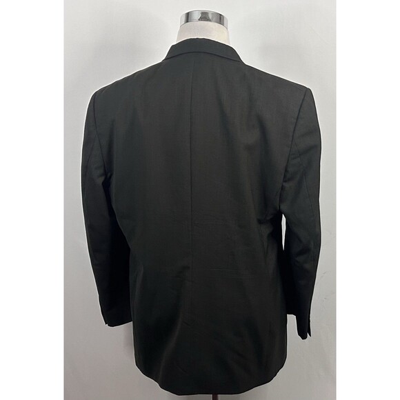 Hart Schaffner Marx 44R Vintage Sport Coat Brown Knit 100% Wool Three Button - Picture 6 of 8